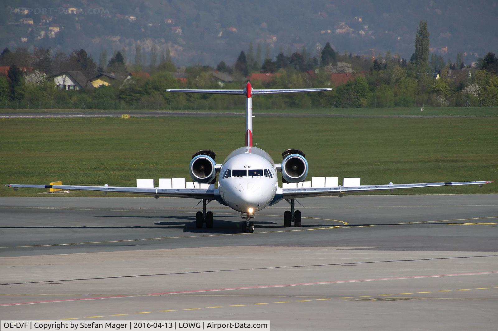 OE-LVF, 1993 Fokker 100 (F-28-0100) C/N 11483, Austrian Fokker 100 @GRZ