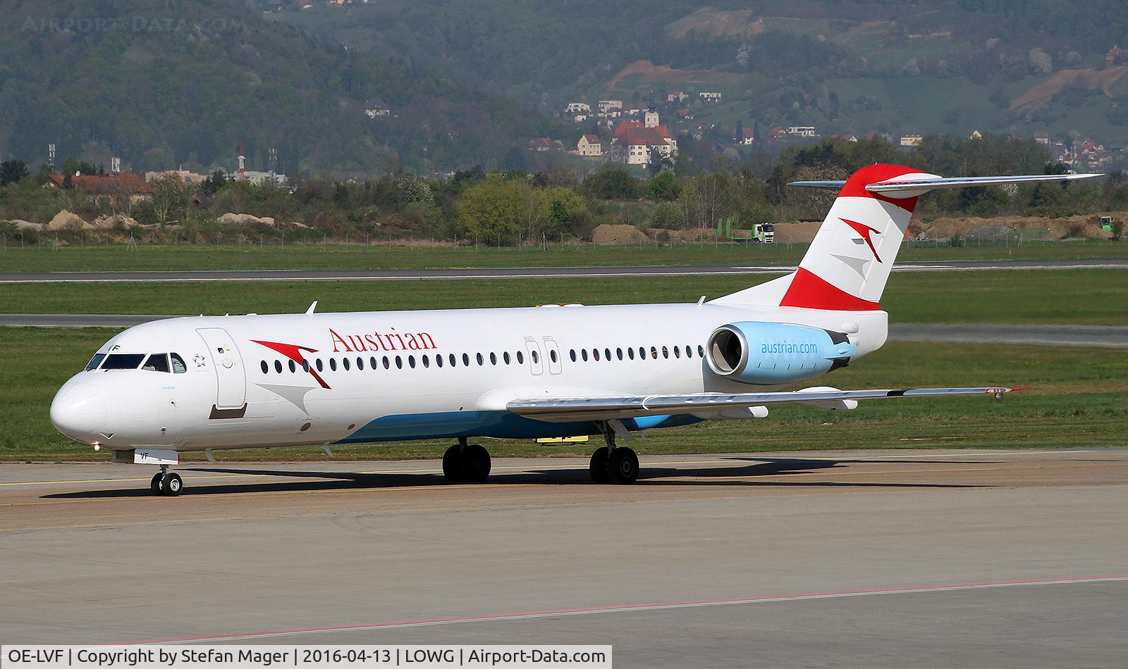 OE-LVF, 1993 Fokker 100 (F-28-0100) C/N 11483, Austrian Fokker 100 @GRZ