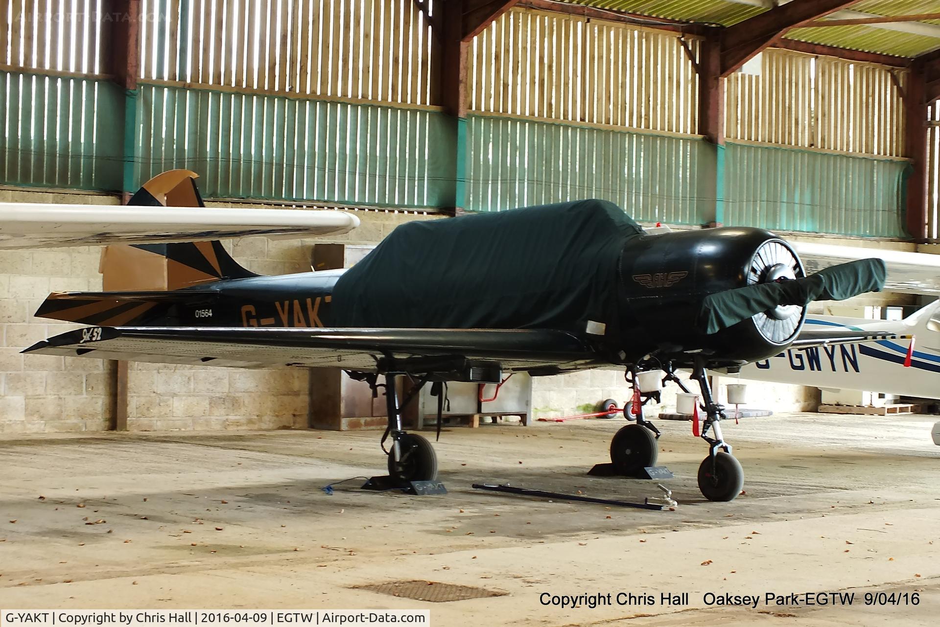 G-YAKT, 1989 Bacau Yak-52 C/N 8910302, at Oaksey Park