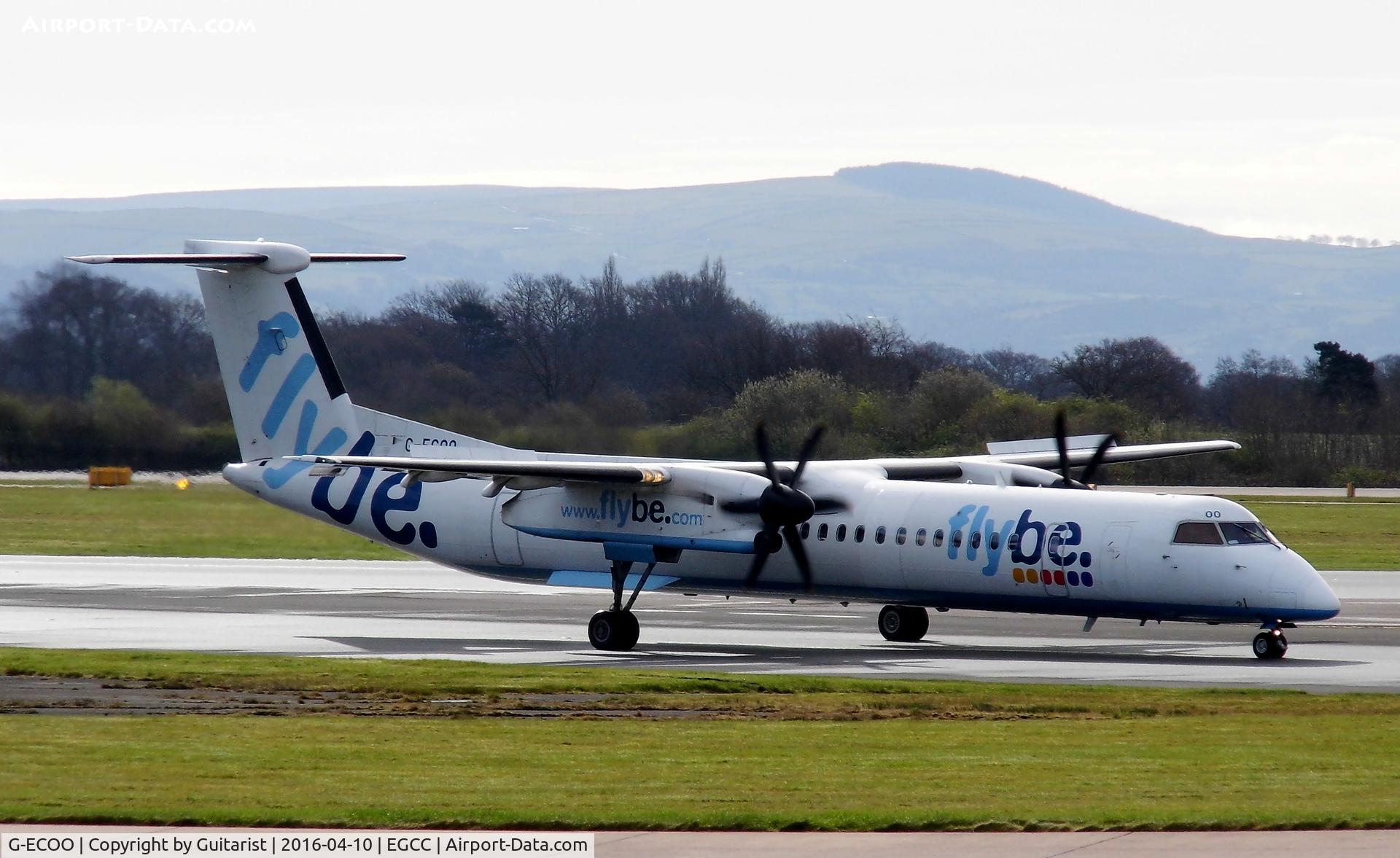 G-ECOO, 2009 De Havilland Canada DHC-8-402Q Dash 8 C/N 4237, At Manchester