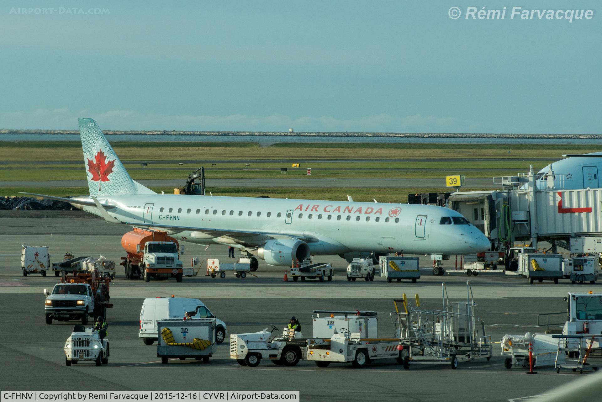 C-FHNV, 2007 Embraer 190AR (ERJ-190-100IGW) C/N 19000075, Parked at domestic terminal.