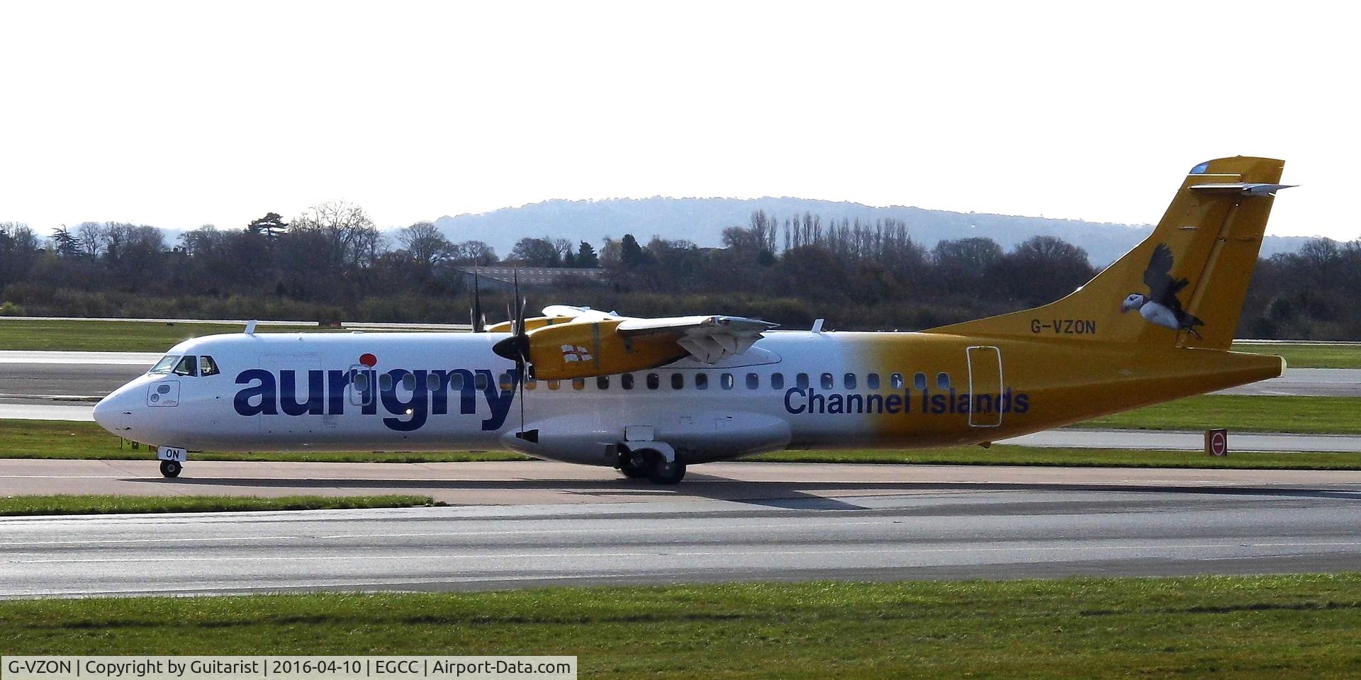 G-VZON, 2009 ATR 72-212A C/N 853, At Manchester