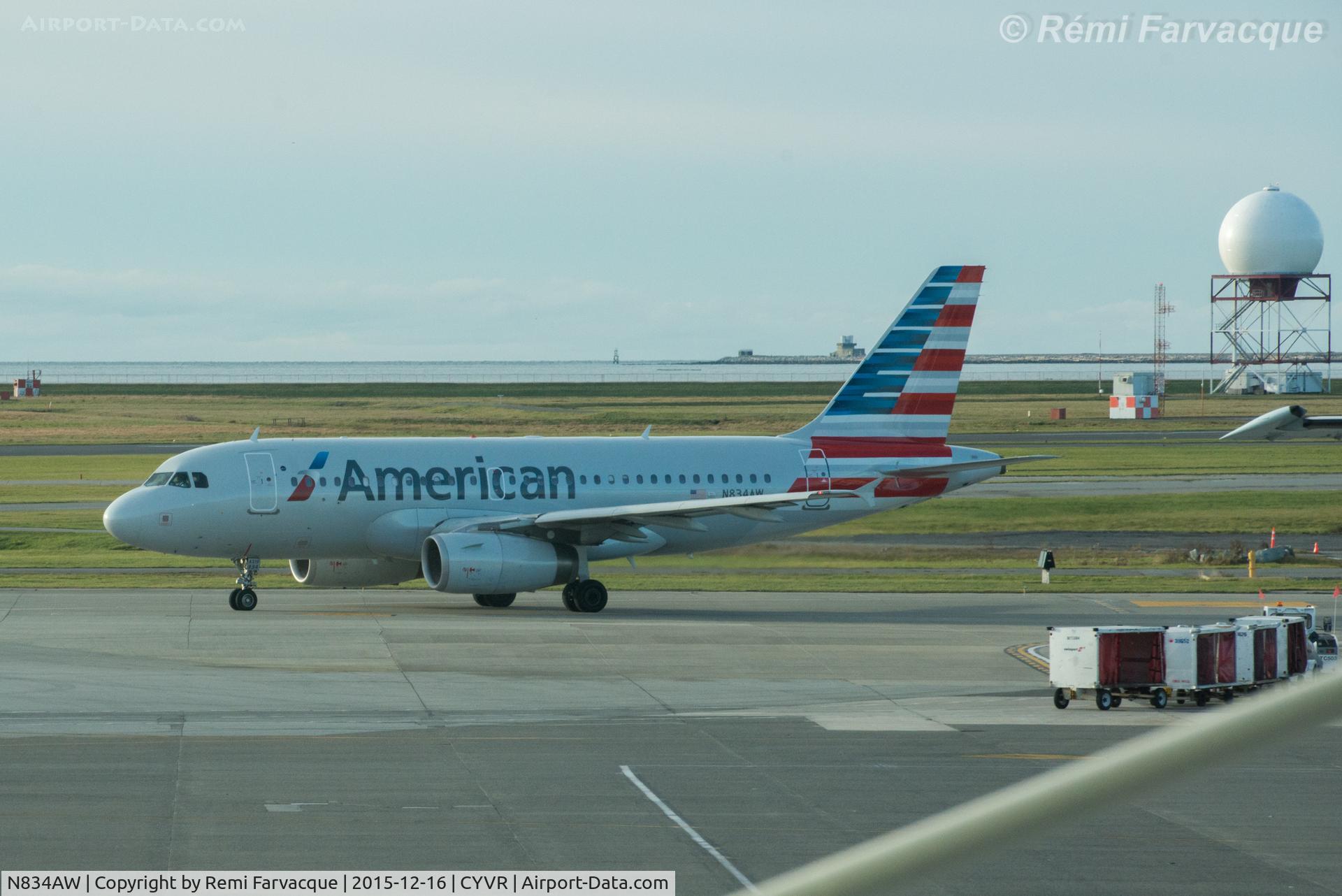 N834AW, 2004 Airbus A319-132 C/N 2302, Taxiing for take-off, south runway.