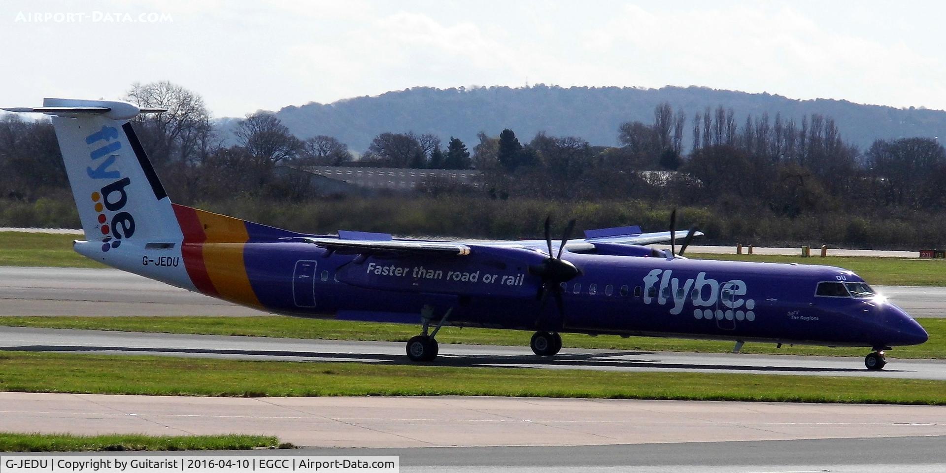 G-JEDU, 2004 De Havilland Canada DHC-8-402Q Dash 8 C/N 4089, At Manchester