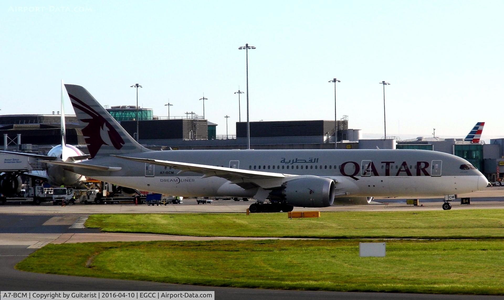 A7-BCM, 2014 Boeing 787-8 Dreamliner C/N 38331, At Manchester
