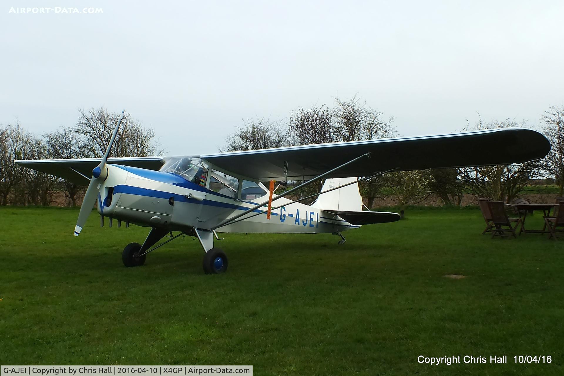 G-AJEI, 1946 Auster J-1N Alpha C/N 2313, on a private strip in Lincolnshire