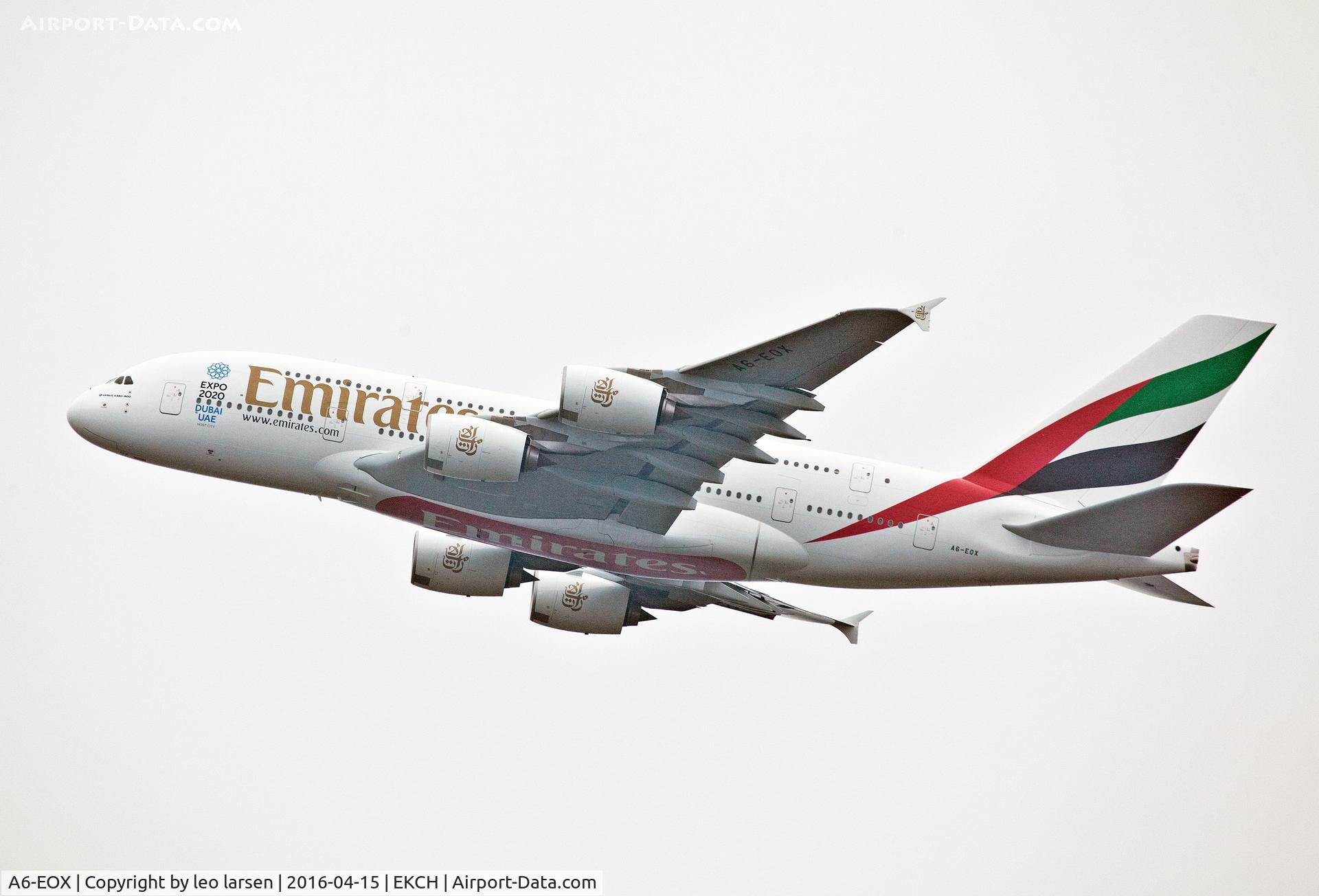 A6-EOX, 2015 Airbus A380-861 C/N 208, Copenhagen 15.4.16