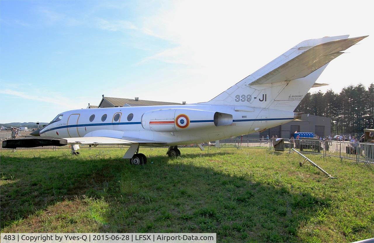 483, 1983 Dassault Mystère/Falcon 20F C/N 483, Dassault Falcon 20SNA, Preserved at Luxeuil-St Sauveur Air Base 116(LFSX). Open day 2015