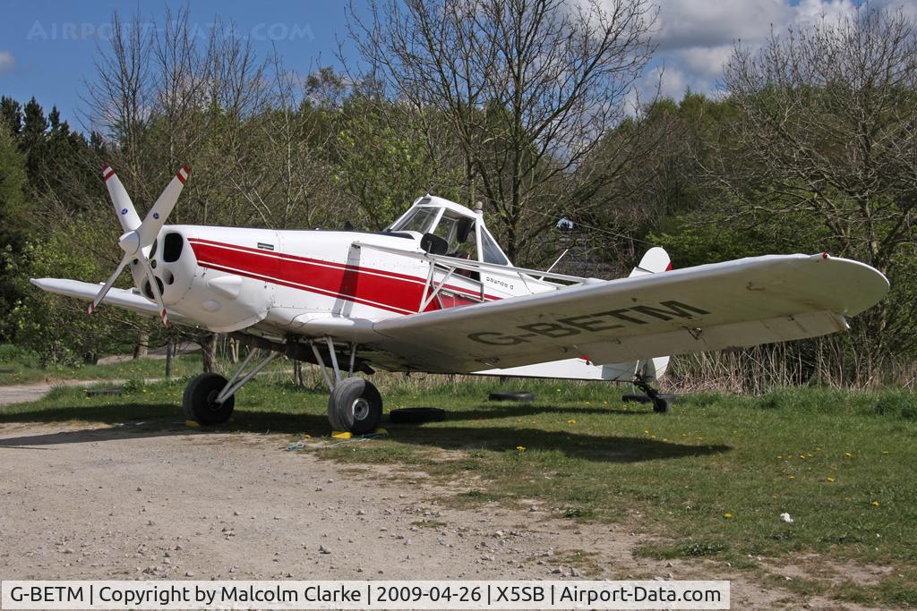G-BETM, 1976 Piper PA-25-235 Pawnee C/N 25-7656066, Piper PA-25-235 Pawnee, one of the tow planes at the Yorkshire Gliding Club, Sutton Bank, N Yorks, April 2009.