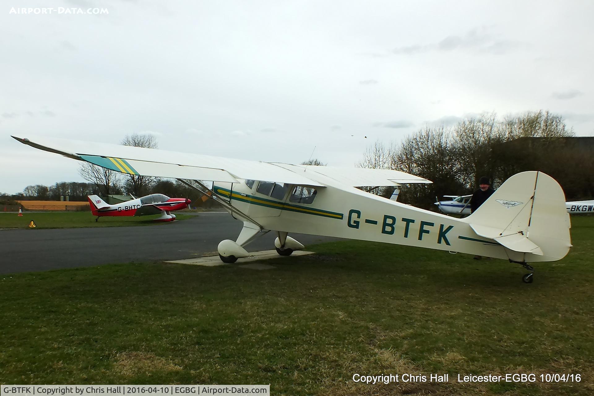 G-BTFK, 1947 Taylorcraft BC-12D Twosome C/N 10540, at Leicester