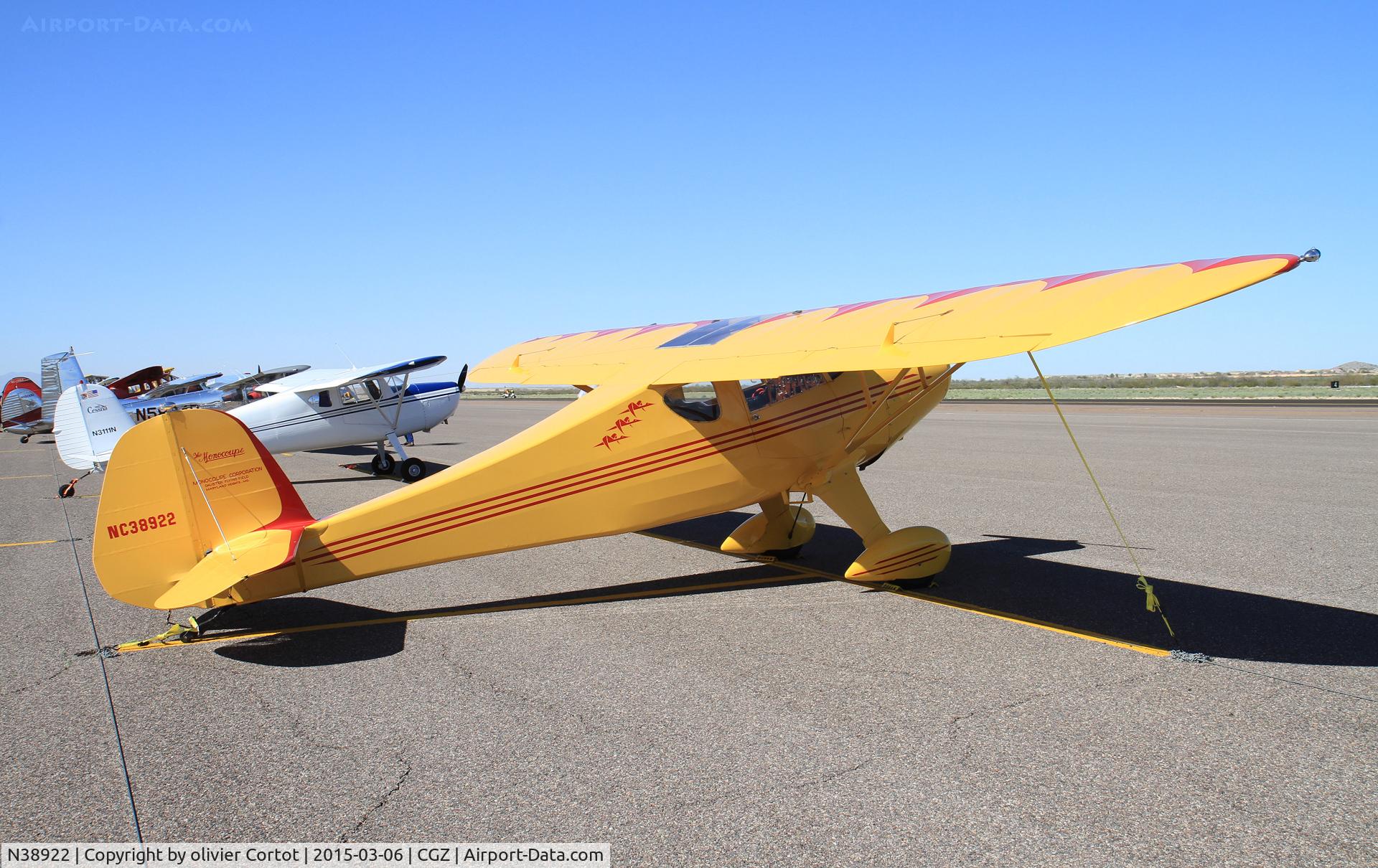 N38922, 1941 Monocoupe 90AL-115 C/N A-845, Cactus fly in