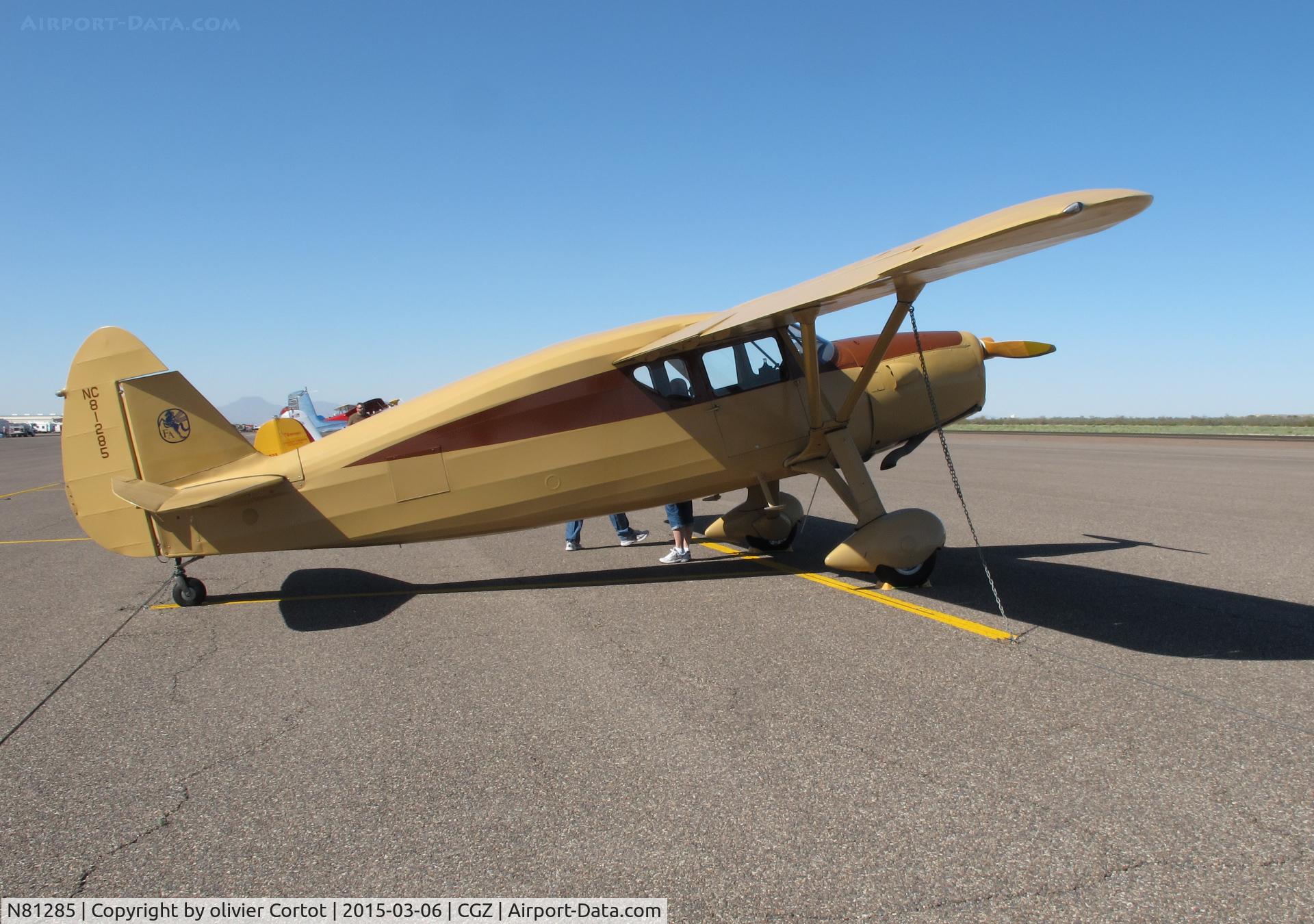 N81285, 1946 Fairchild 24R-46 C/N R46185, Cactus fly in