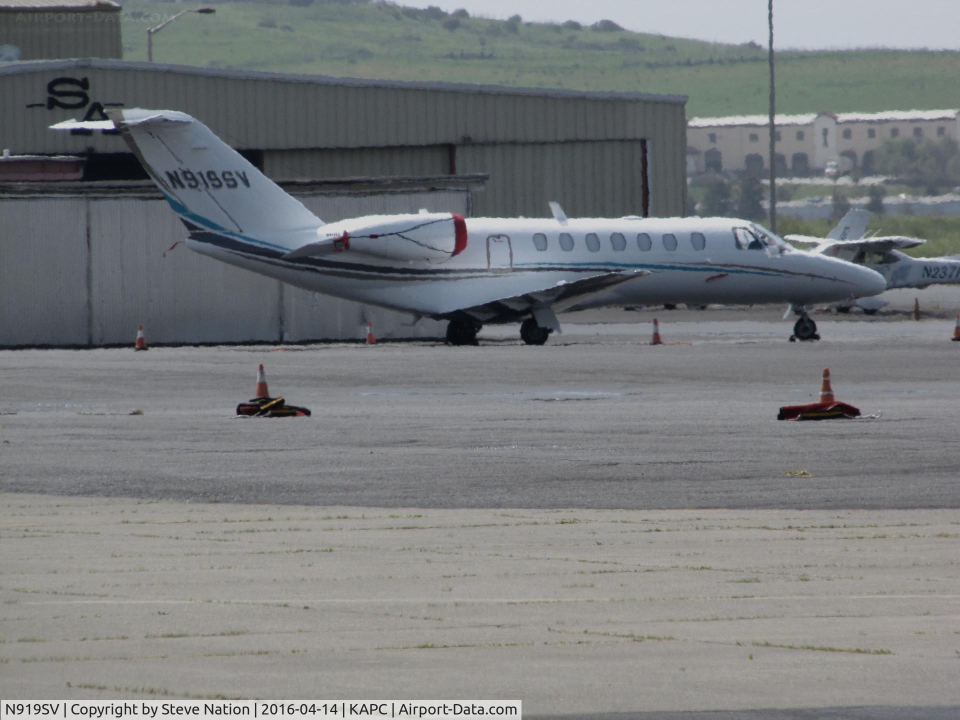 N919SV, 2012 Cessna 525B Citation C/N 525B0384, Zaninovich Farms (Delano, CA) 2012 Cessna 525B arrived @ Napa County Airport, CA at 1109 PDT 13.04.16 from Meadows Field, Bakersfield, CA (KBFL) and returned home 1612 PDT 14.04.16