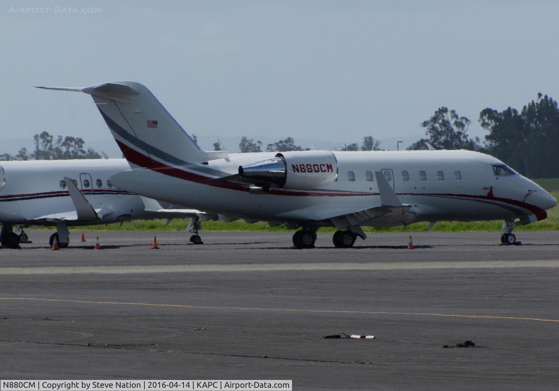 N880CM, 2009 Bombardier Challenger 605 (CL-600-2B16) C/N 5818, Yum Restaurant Services, Inc. (Santa Ana, CA) 2009 Bombardier CL-600-2B16 @ Napa County Airport, CA