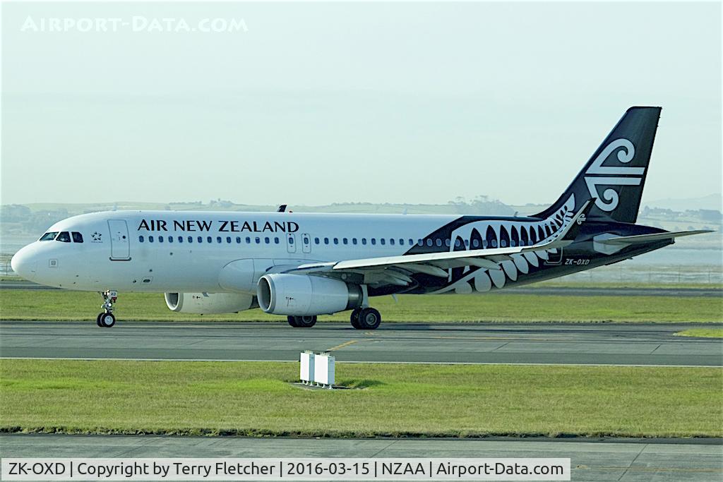 ZK-OXD, 2014 Airbus A320-232 C/N 5962, At Auckland International
