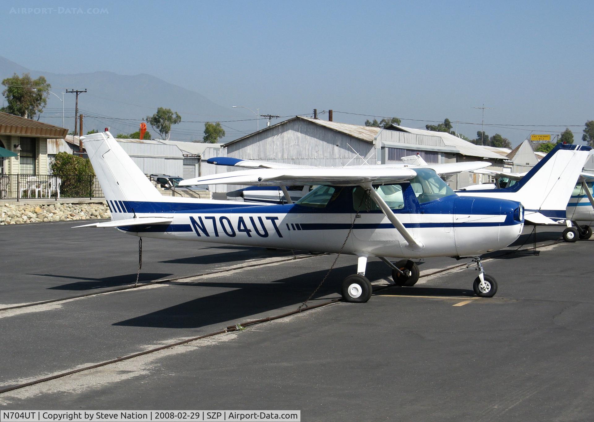N704UT, 1976 Cessna 150M C/N 15078891, CP Aviation 1976 Cessna 150M minus prop @ Santa Paula Municipal Airport, CA home base