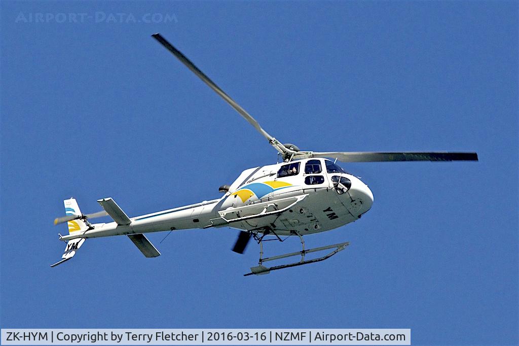 ZK-HYM, Aerospatiale AS-350B-2 Ecureuil C/N 9045, At Milford Sound , South Island , New Zealand