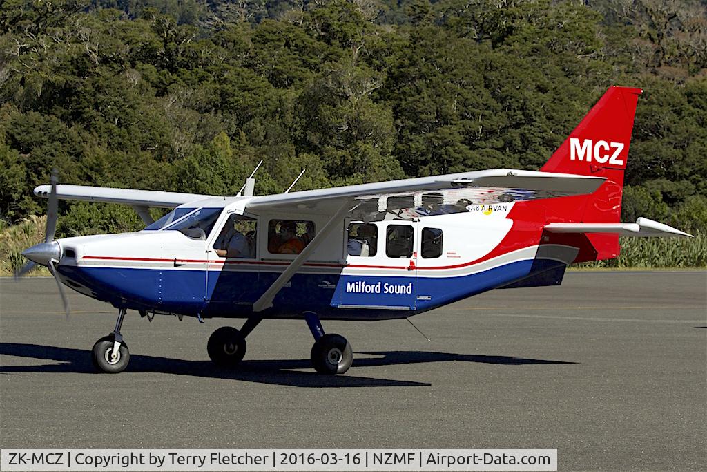 ZK-MCZ, 2007 Gippsland GA-8 Airvan C/N GA8-07-116, At Milford Sound , South Island , New Zealand