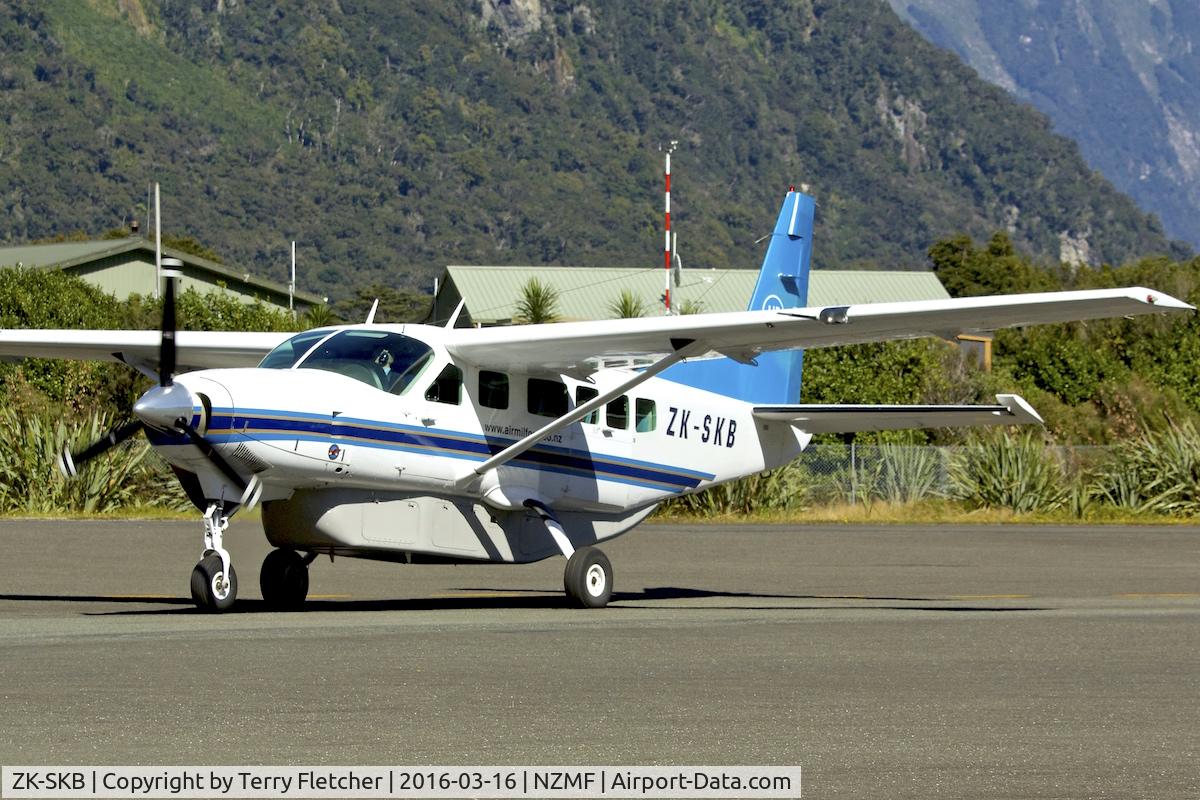 ZK-SKB, Cessna 208 Caravan 1 C/N 20800244, At Milford Sound , South Island , New Zealand