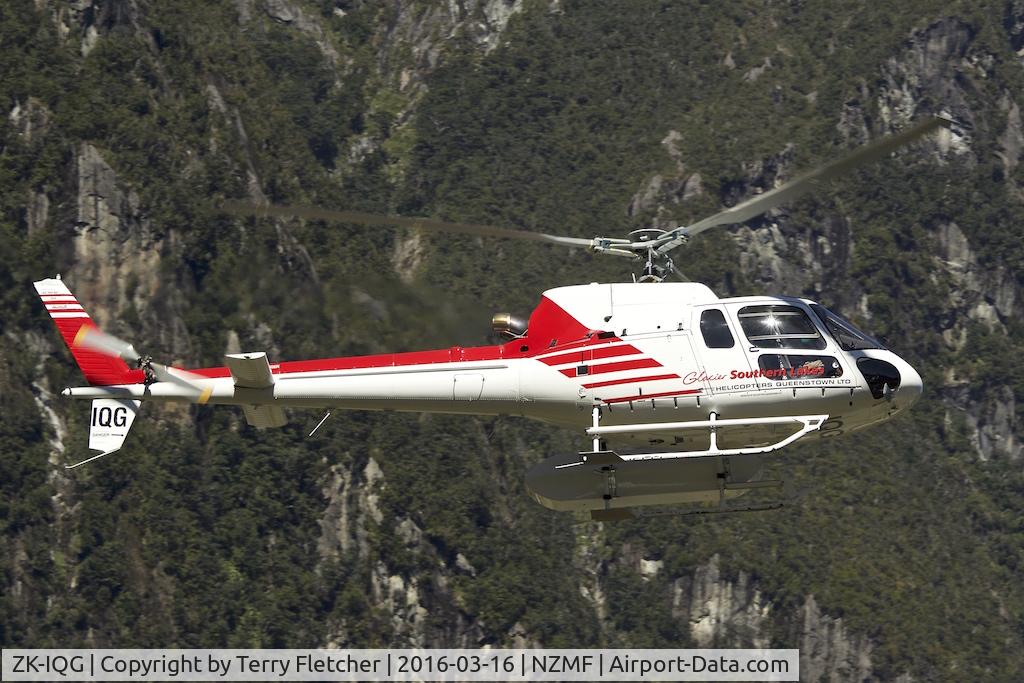 ZK-IQG, 2014 Aérospatiale AS-350B-2 Ecureuil C/N 7524, At Milford Sound , South Island , New Zealand