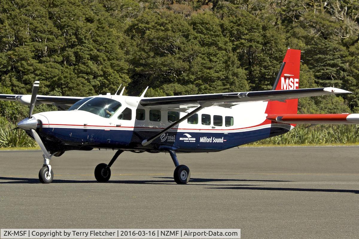 ZK-MSF, 2006 Cessna 208B Grand Caravan C/N 208B1198, At Milford Sound , South Island , New Zealand