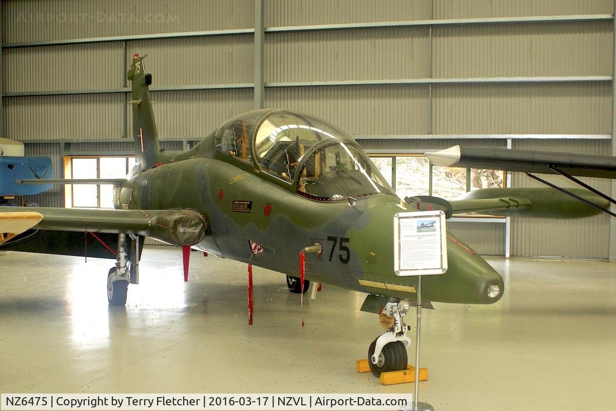 NZ6475, 1991 Aermacchi MB-339CB C/N 6828/179, At Croydon Aviation Heritage Centre  , South Island , New Zealand
