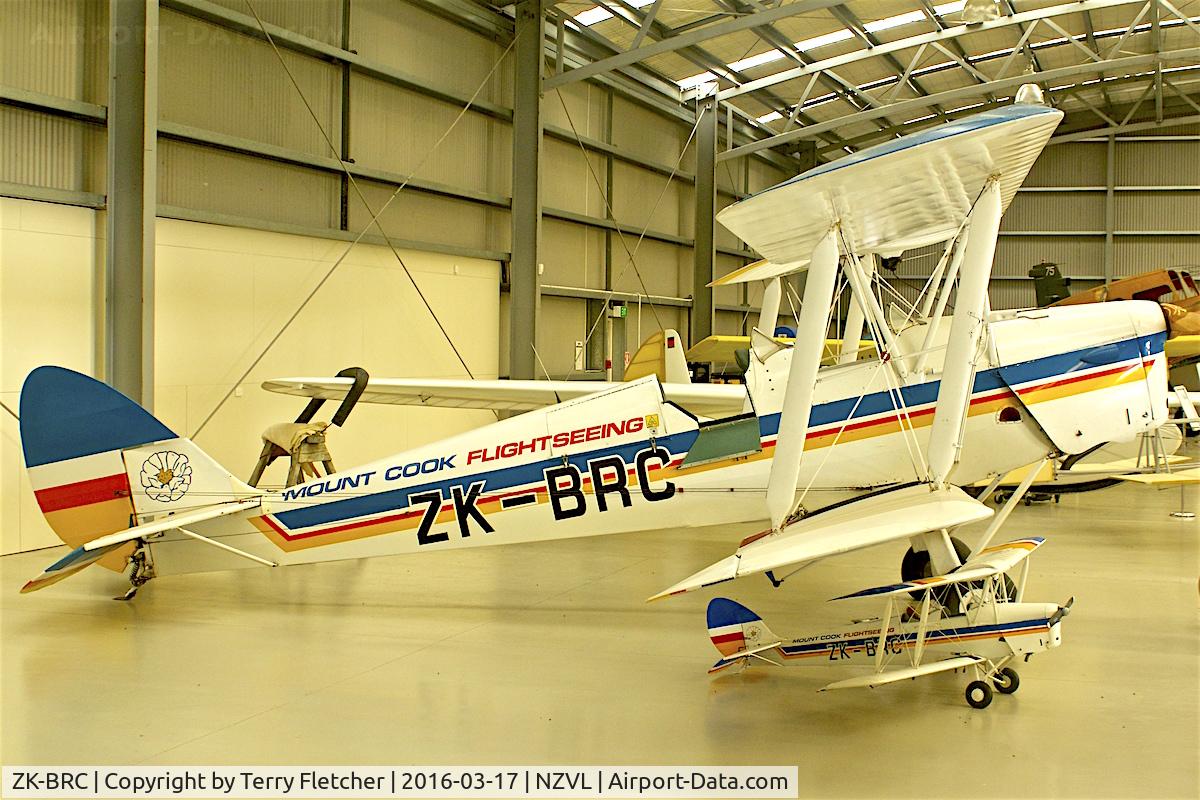 ZK-BRC, De Havilland New Zealand DH-82A Tiger Moth C/N DHNZ115, At Croydon Aviation Heritage Centre  , South Island , New Zealand
