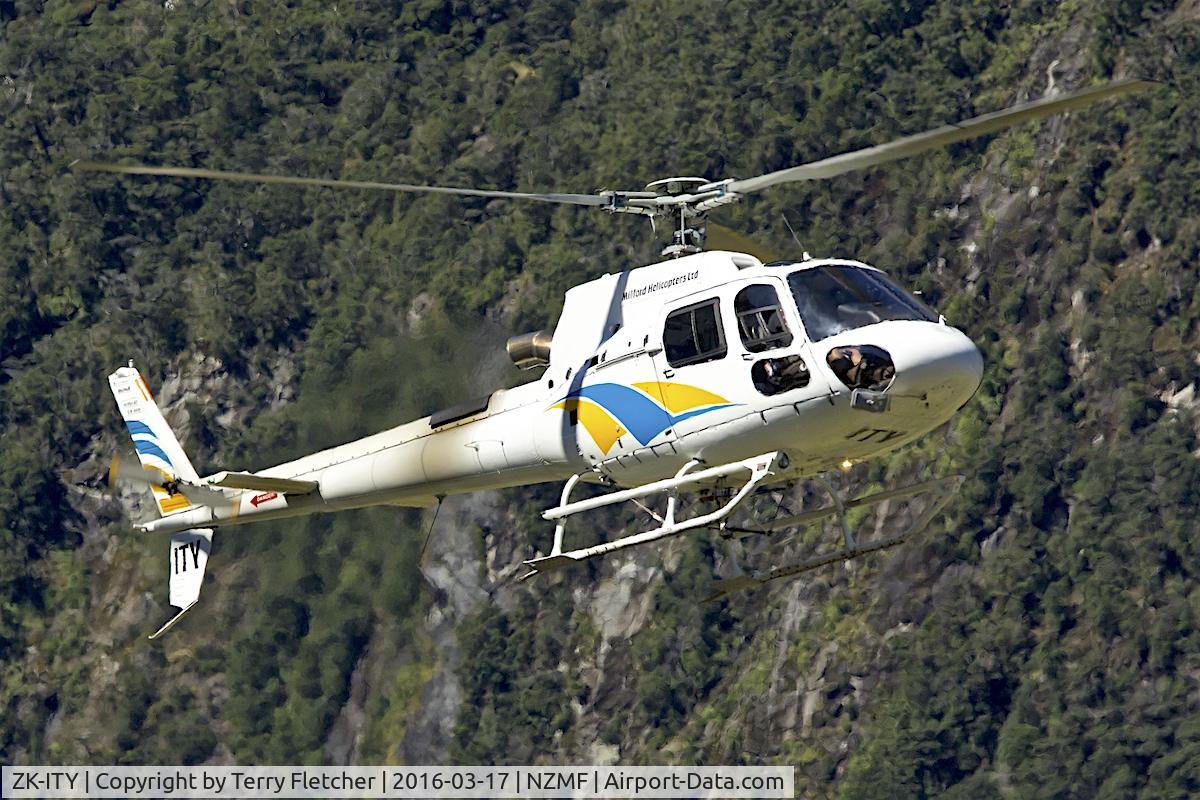 ZK-ITY, 2010 Aerospatiale AS-350B-3 Ecureuil C/N 4949, At Milford Sound