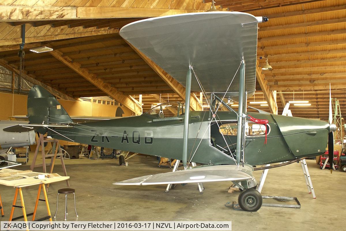 ZK-AQB, 1946 De Havilland DH-83C Fox Moth C/N FM49, In the Restoration Hangar at the Croydon Aviation Heritage Centre