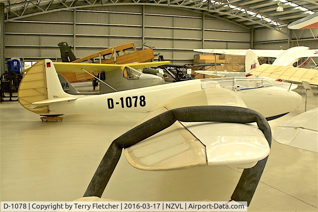 D-1078, Oberlerchner Mg-19A Steinadler C/N Not found D-1078, At Croydon Aviation Heritage Centre , NZ