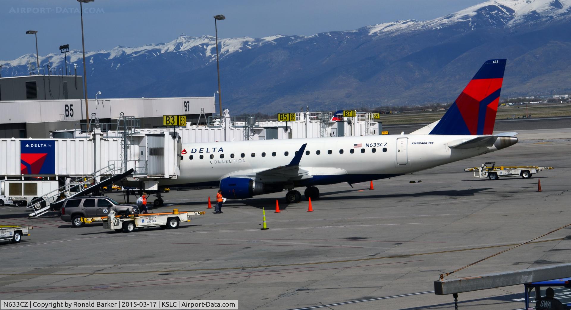 N633CZ, 2008 Embraer 175LR (ERJ-170-200LR) C/N 17000245, Gate B3 SLC