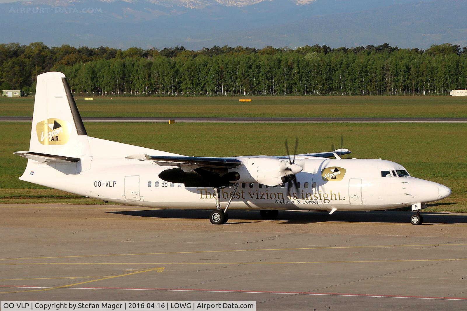 OO-VLP, 1991 Fokker 50 C/N 20209, Vizion Air Fokker 50 @GRZ