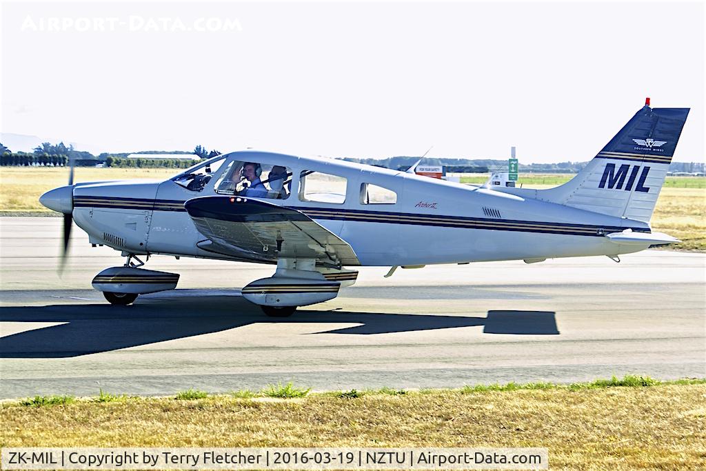ZK-MIL, Piper PA-28-181 C/N 28-8690035, At Timaru , South Island , New Zealand
