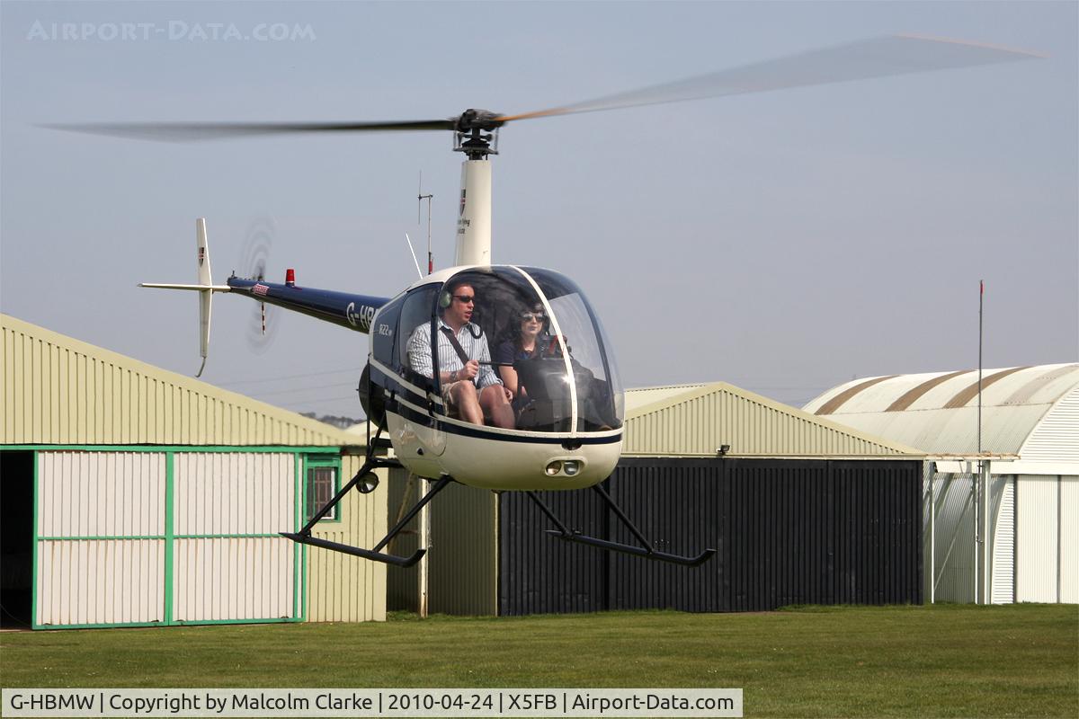 G-HBMW, 1981 Robinson R22 C/N 0170, Robinson R22, Fishburn Airfield, April 2010.