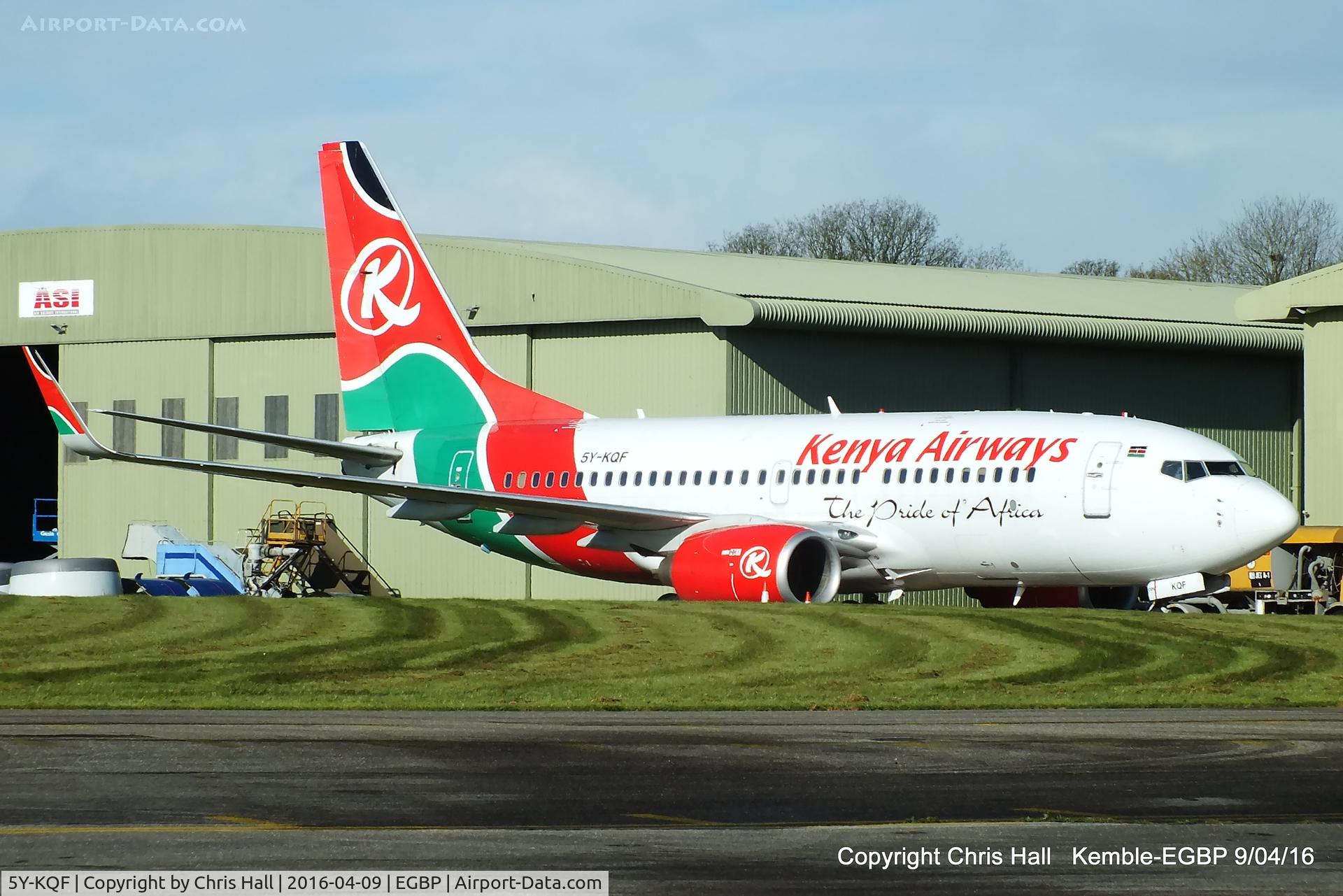 5Y-KQF, 2002 Boeing 737-76N C/N 30136, stored at Kemble