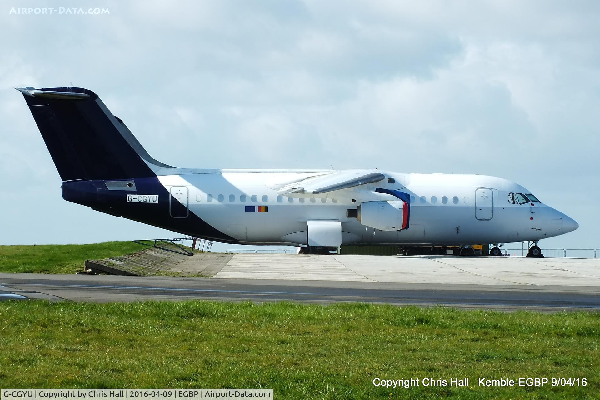 G-CGYU, 1995 British Aerospace Avro 146-RJ85 C/N E.2275, ex OO-DJN Brussels Airlines in storage at Kemble