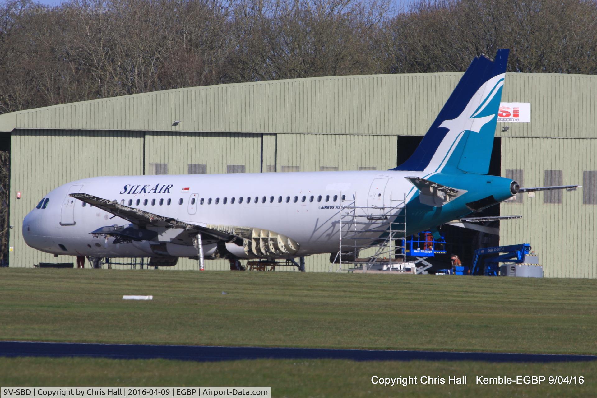 9V-SBD, 2002 Airbus A319-132 C/N 1698, being parted out by ASI at Kemble