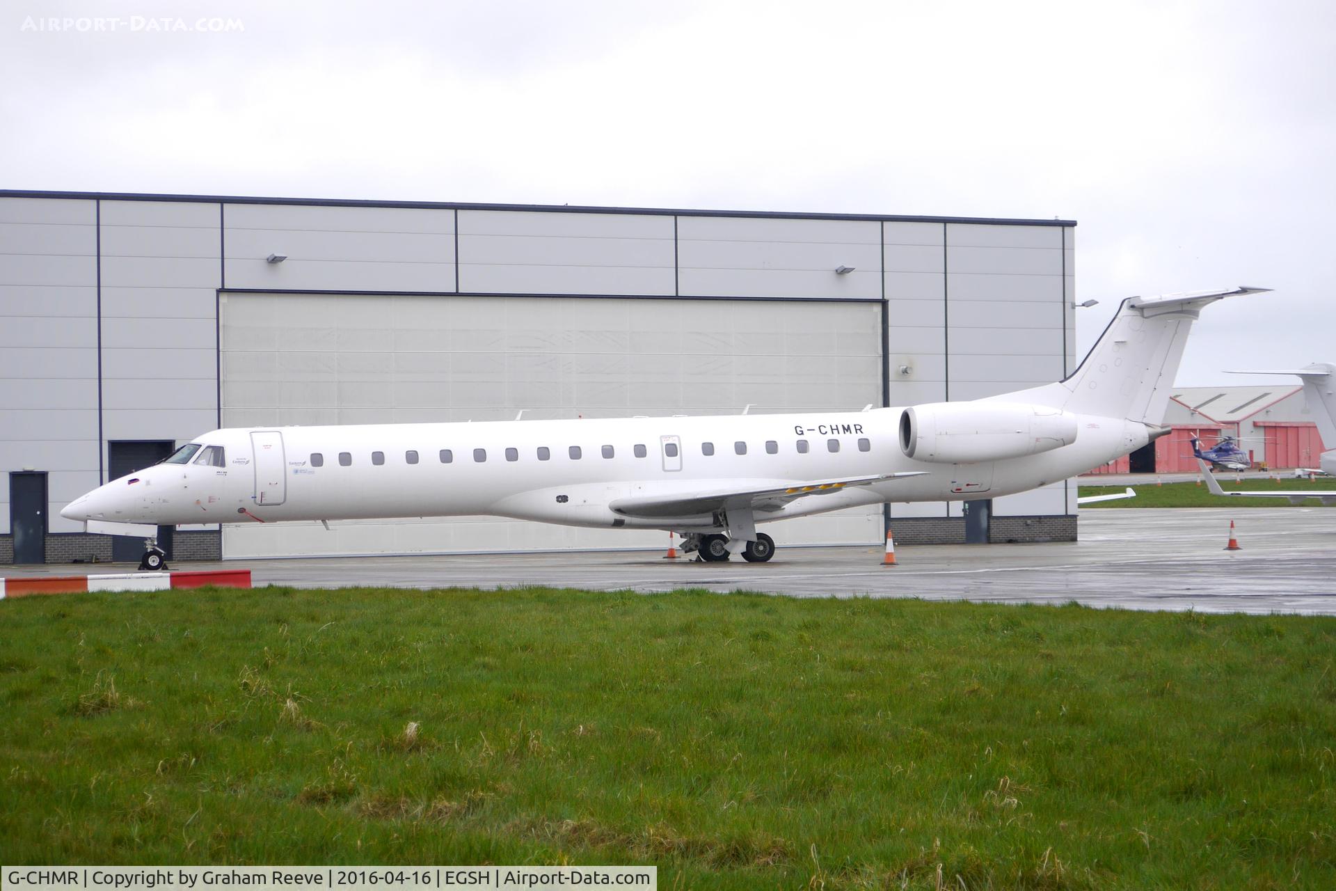 G-CHMR, 2001 Embraer EMB-145MP (ERJ-145MP) C/N 145405, Parked at Norwich.