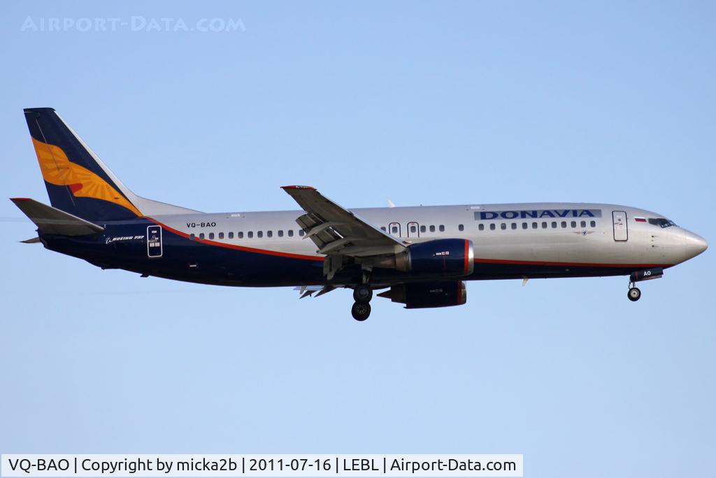 VQ-BAO, 1994 Boeing 737-4Q8 C/N 25114, Landing