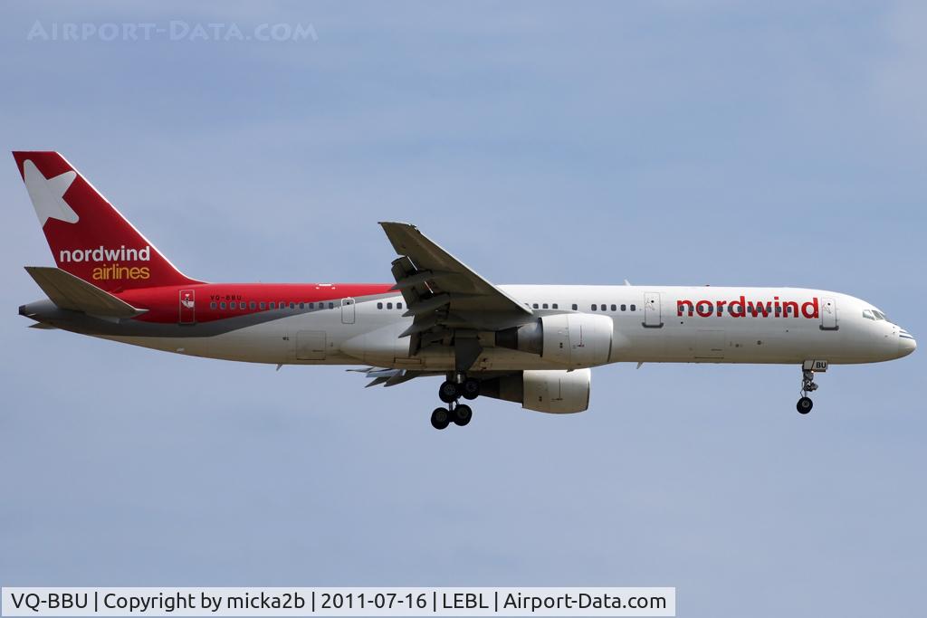 VQ-BBU, 1998 Boeing 757-2Q8 C/N 29442, Landing