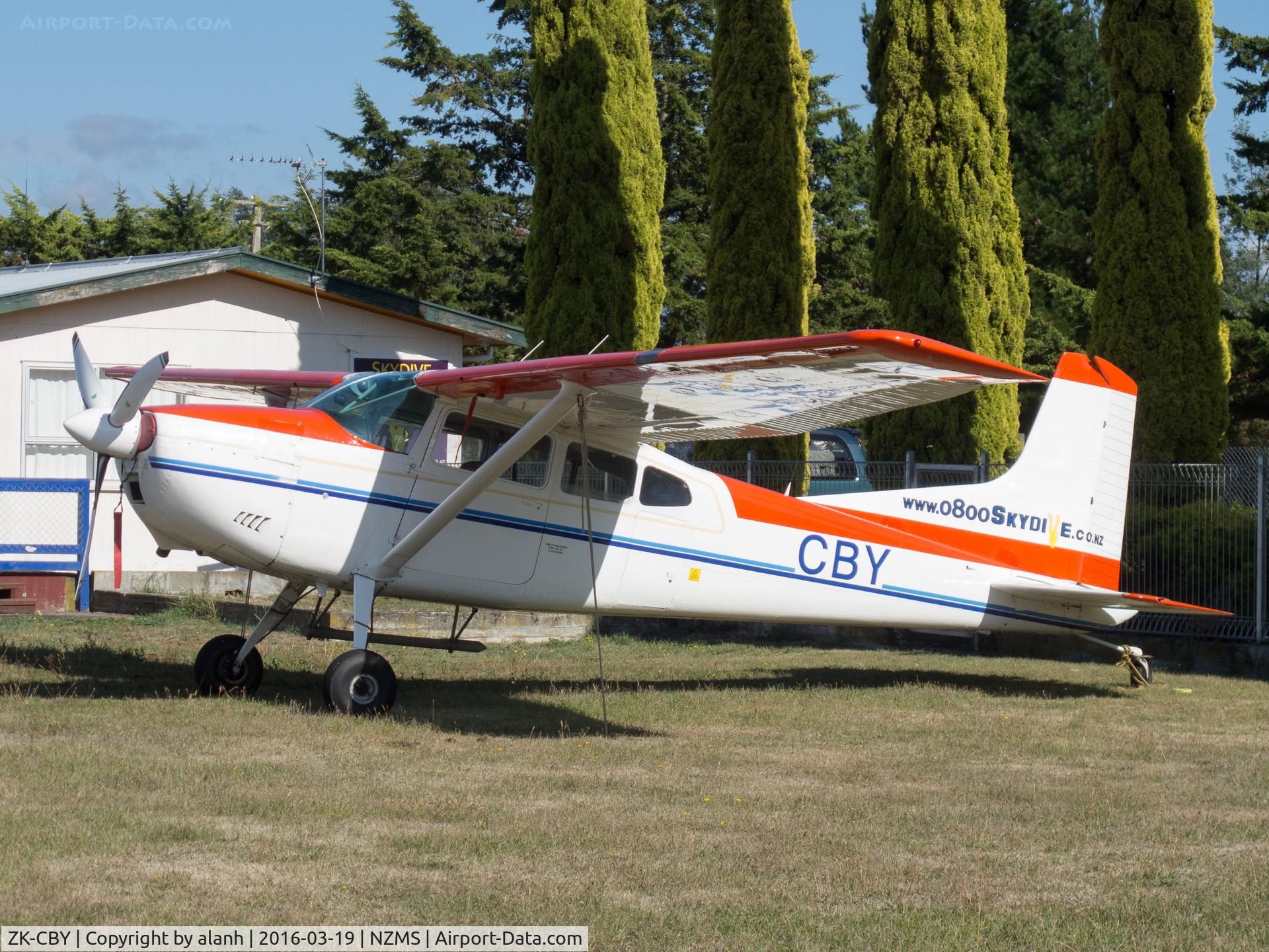 ZK-CBY, Cessna 185A Skywagon C/N 185-0420, Parked at Masterton