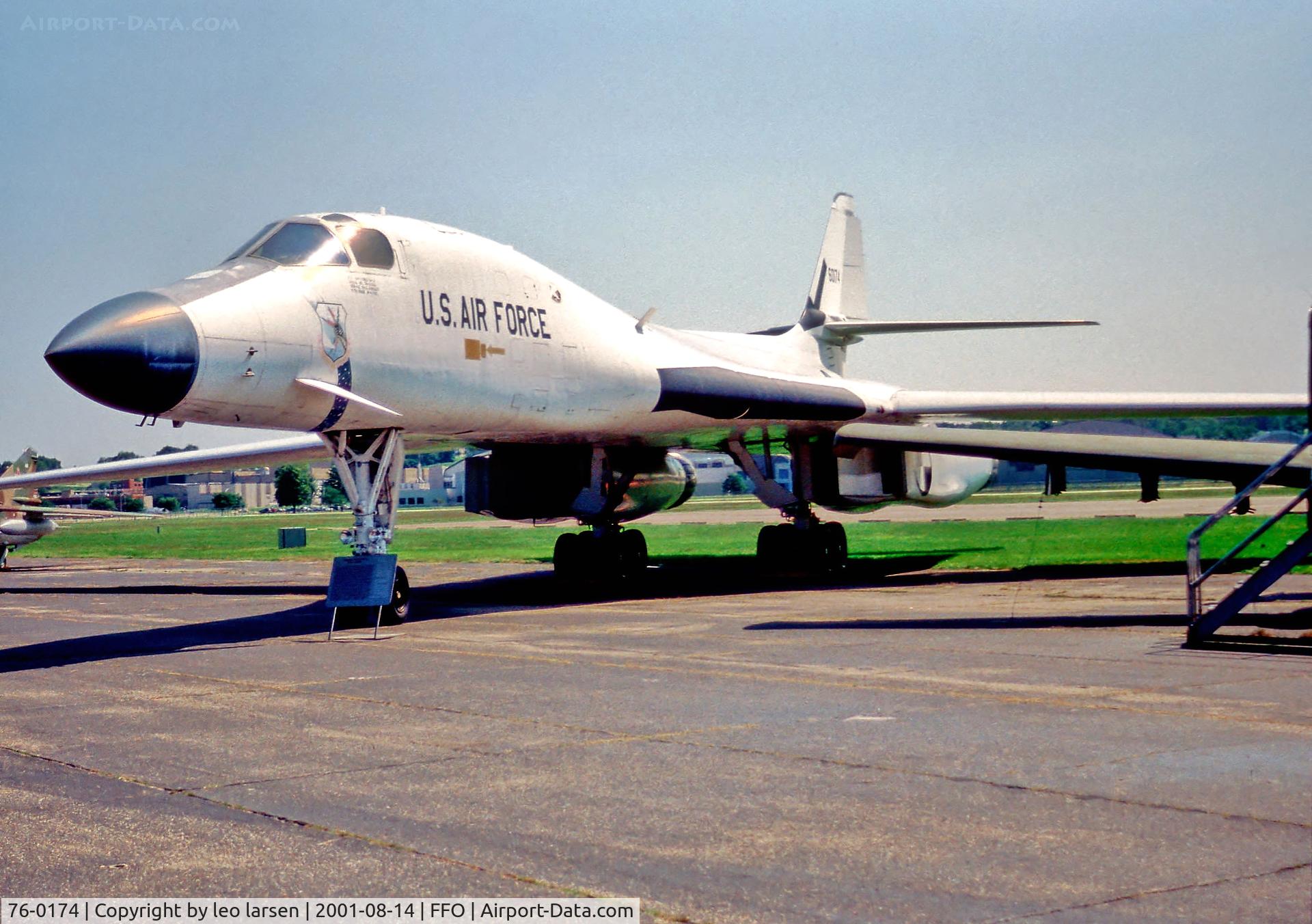 76-0174, 1976 Rockwell B-1A Lancer C/N 004, USAF Museum Dayton 14.8.01