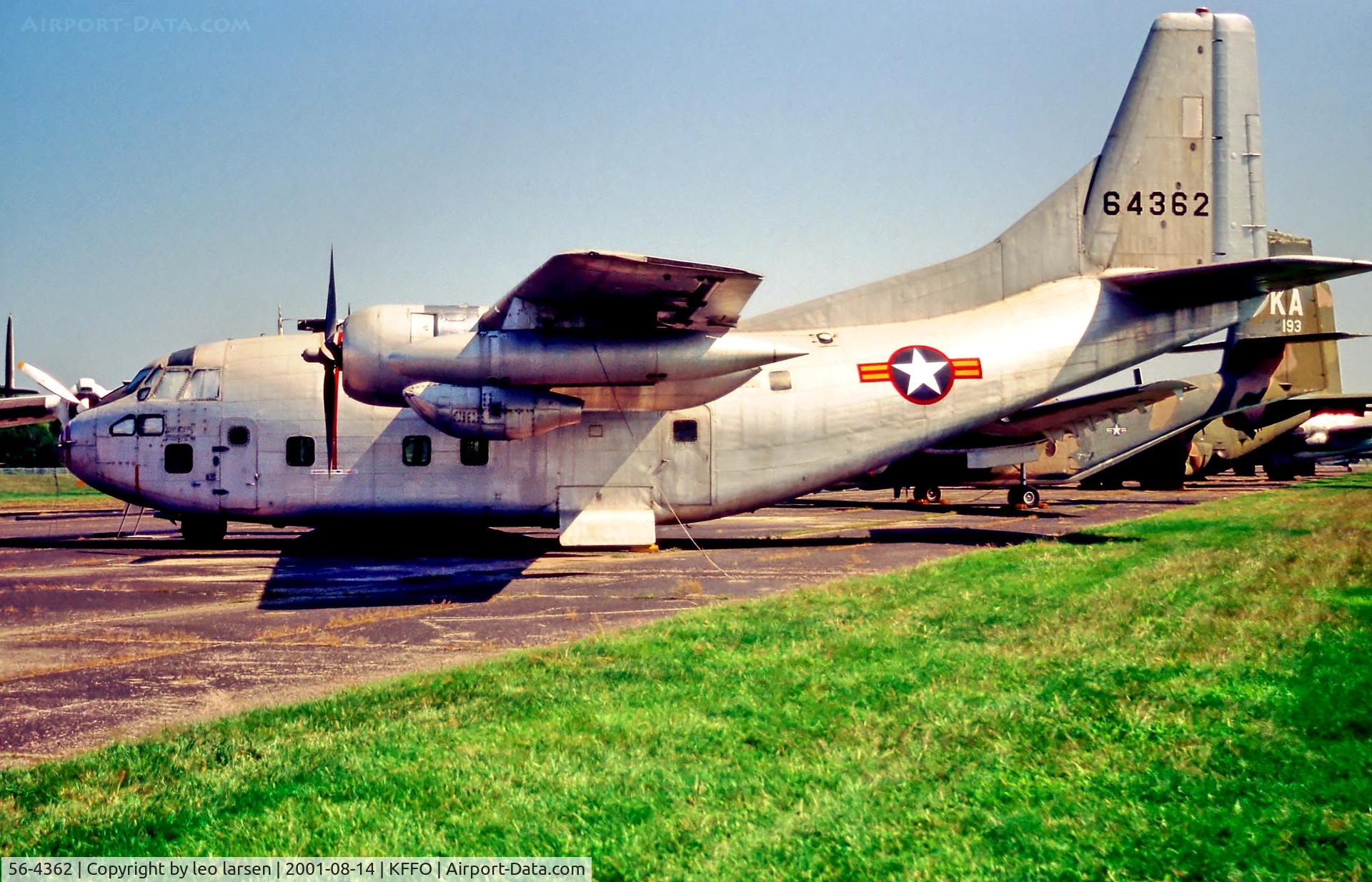56-4362, 1956 Fairchild C-123K-17-FA Provider C/N 20246, USAF Museum Dayton 14.8.01