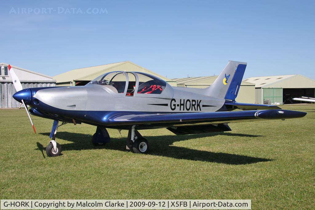 G-HORK, 2007 Alpi Aviation Pioneer 300 Hawk C/N PFA 330A-14741, Alpi Aviation Pioneer 300 Hawk, a regular visitor to Fishburn Airfield, September 2009.