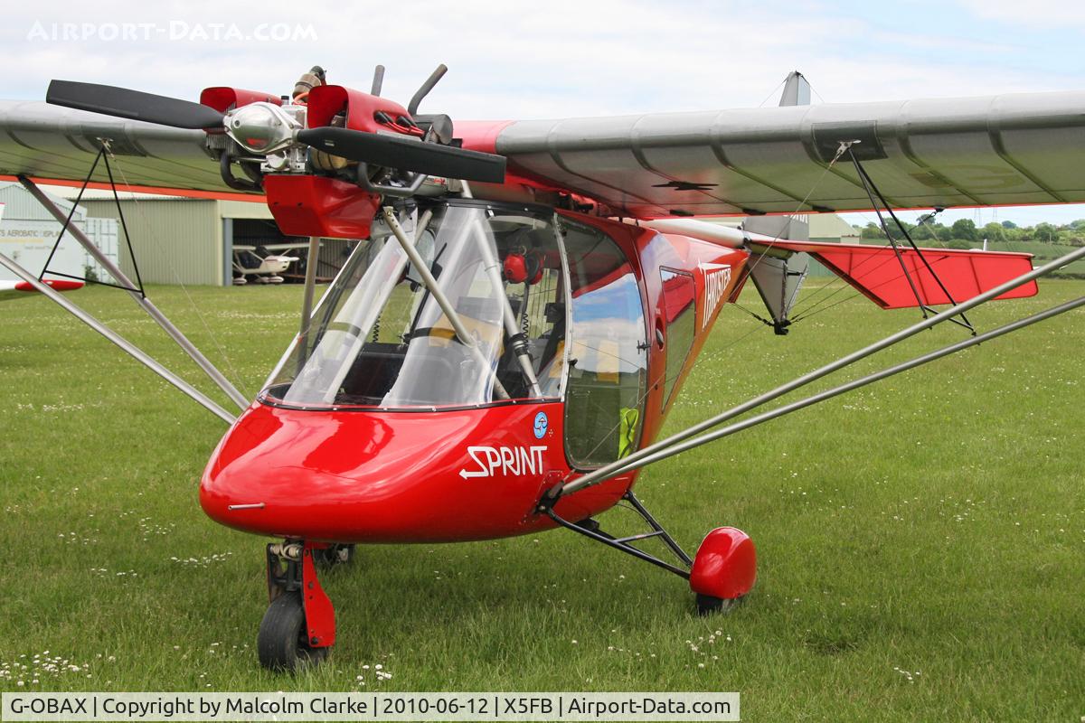 G-OBAX, 2001 Thruster T600N 450 JAB C/N 0051-T600N-053, Thruster T600N 450 JAB, Fishburn Airfield, June 2010.