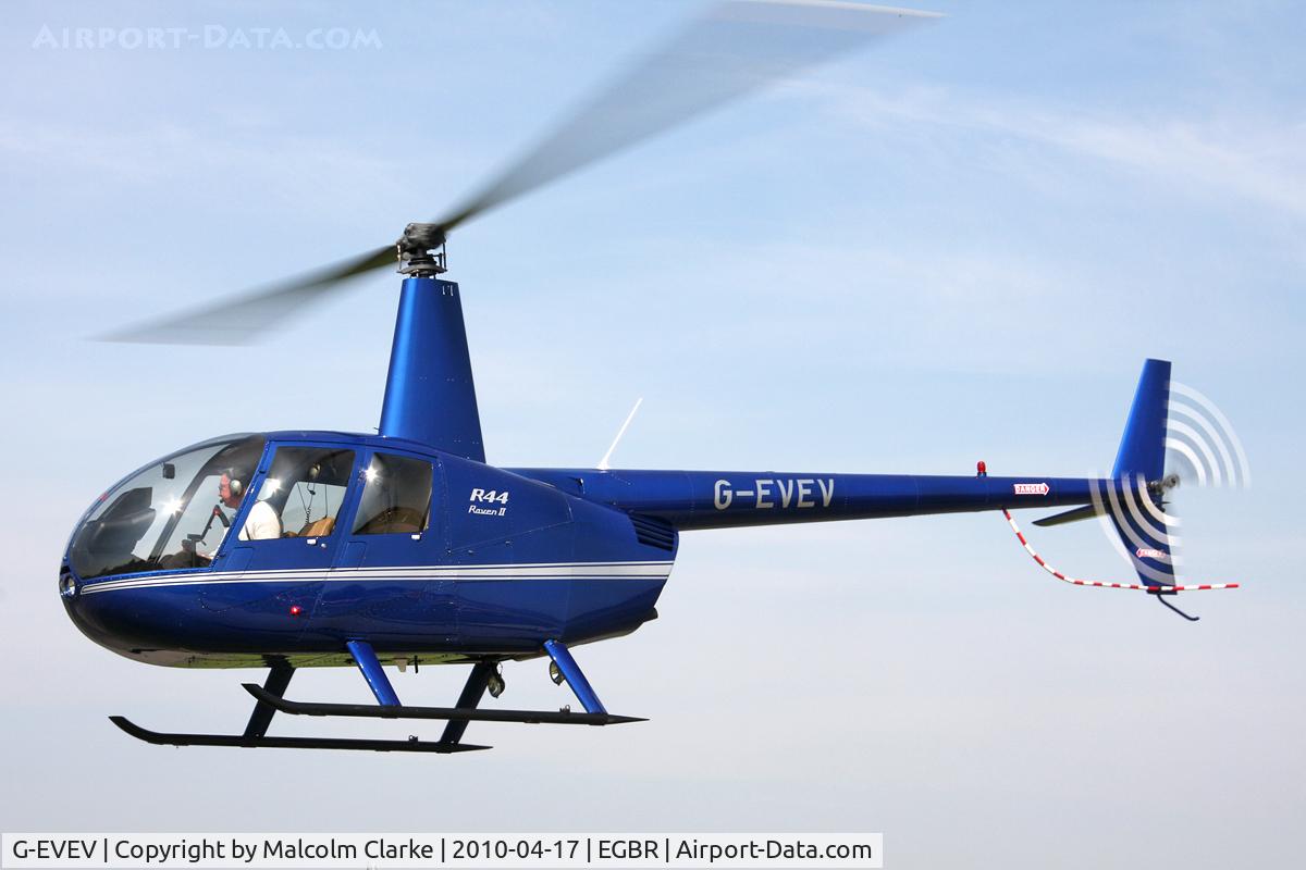 G-EVEV, 2005 Robinson R44 Raven ll C/N 10908, Robinson R44 Raven at Breighton Airfield, UK in 2010.