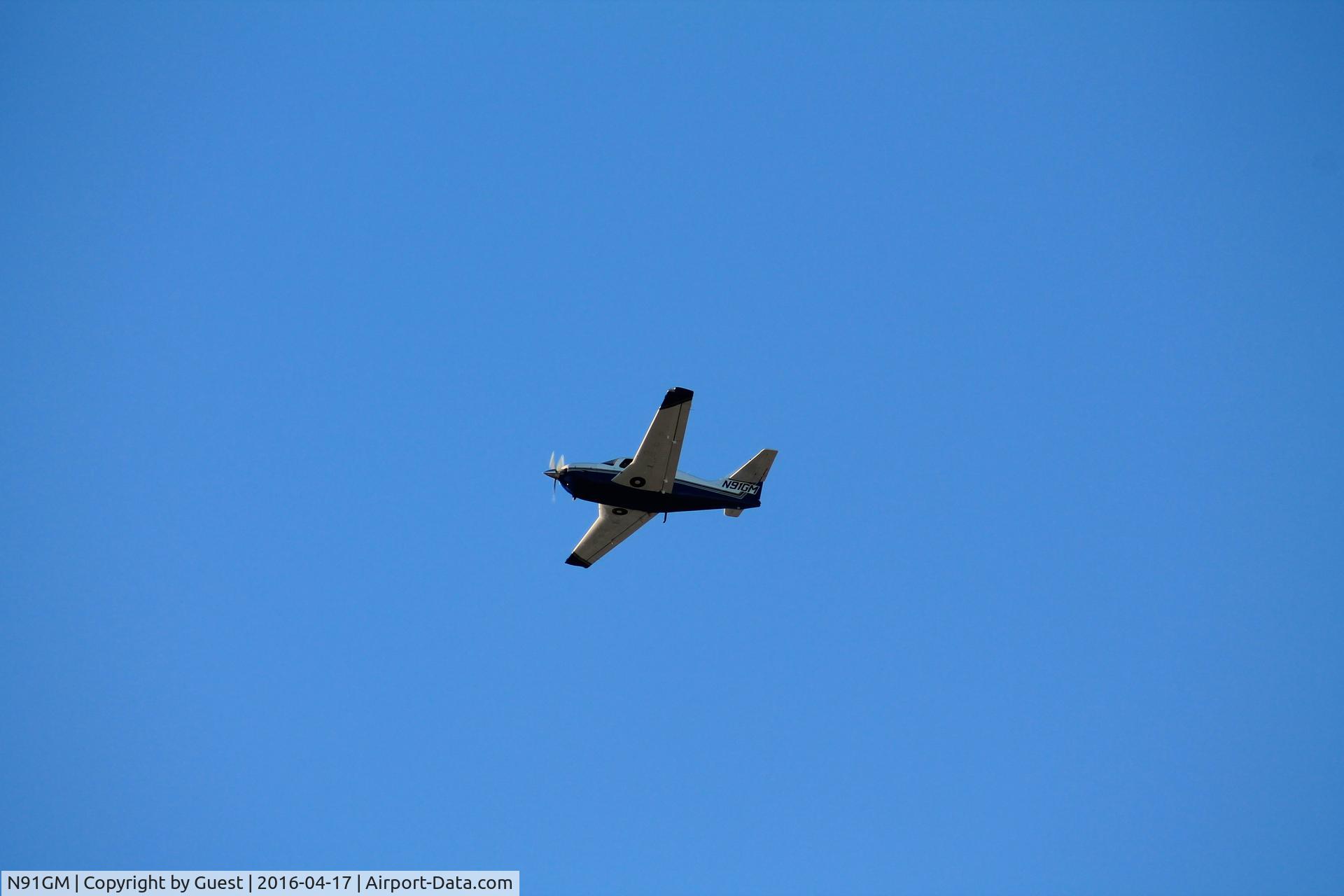 N91GM, 1977 Rockwell International 112TCA Commander C/N 13184, Flying over Chandler, AZ