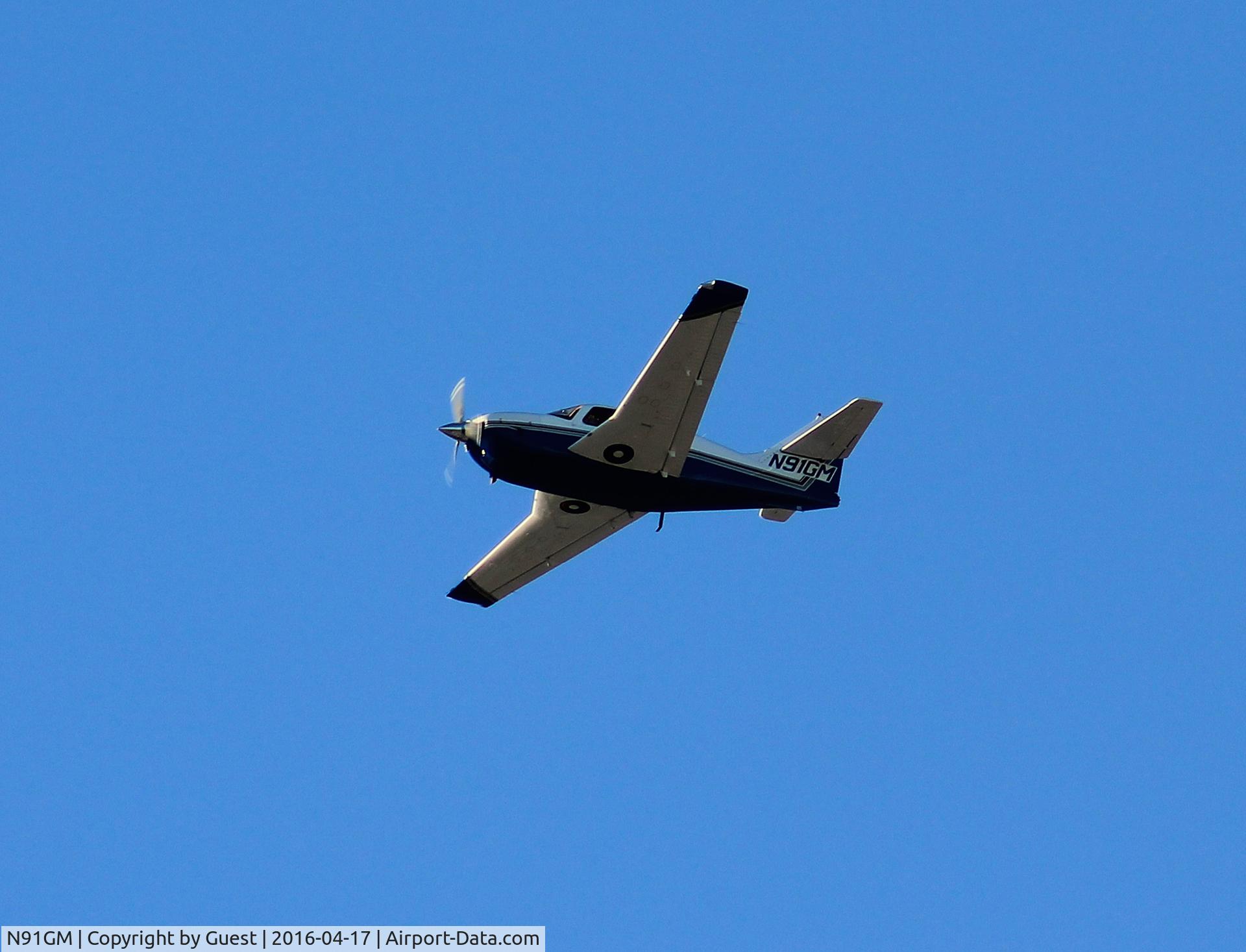 N91GM, 1977 Rockwell International 112TCA Commander C/N 13184, Flying over Chandler, AZ
