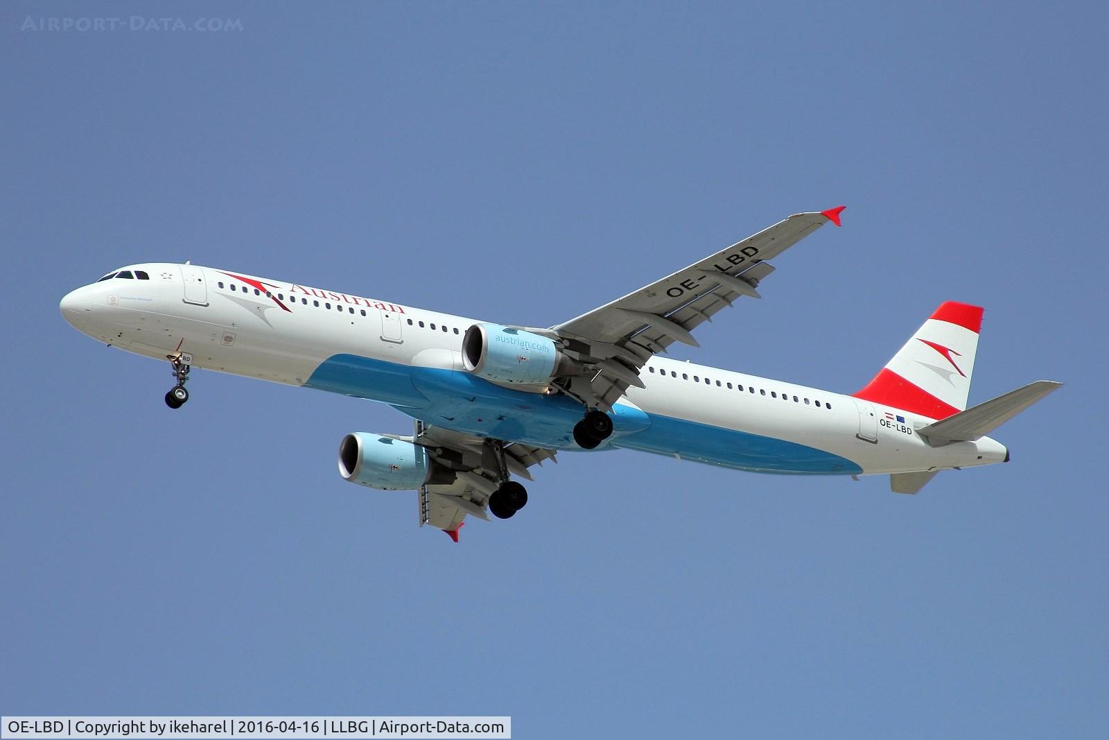 OE-LBD, 1998 Airbus A321-211 C/N 920, Flight from Vienna, Austria.