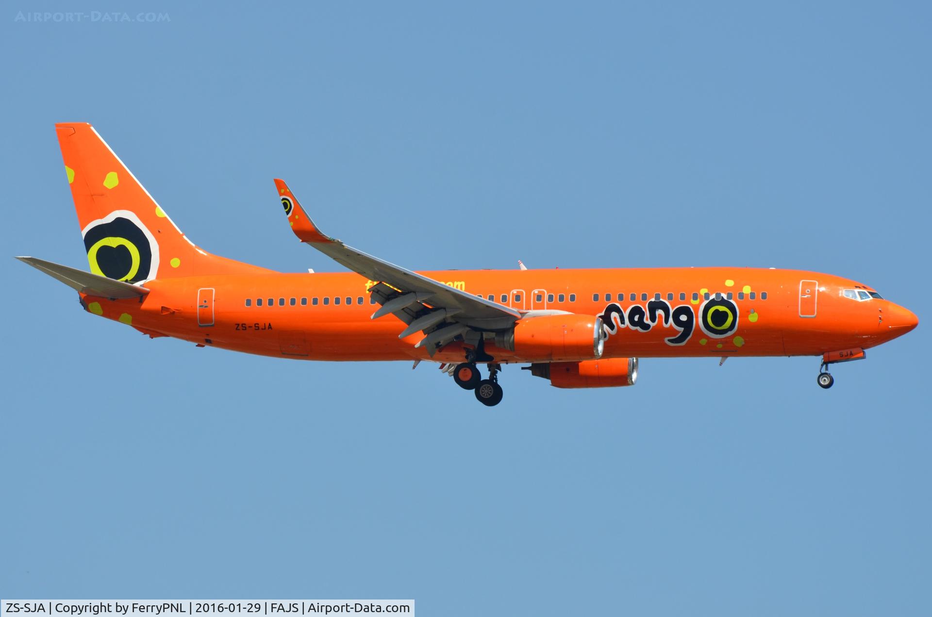 ZS-SJA, 2000 Boeing 737-8S3 C/N 29248, Mango orange B738